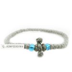 Κομποσκοίνια χακί κερωμένα και χάντρα σε διάφορα χρώματα