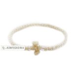 Κομποσκοίνια κρεμ κερωμένα και χάντρα σε διάφορα χρώματα