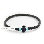 Κομποσκοίνια μαύρα κερωμένα και χάντρα σε διάφορα χρώματα